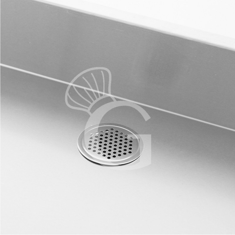 Banco bar per macchina caffè con cassetti, tramoggia e piano in inox con alzatina - L 1000 x P 600 x H 1150 mm