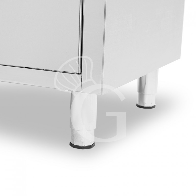 Banco bar per macchina caffè con cassetti, tramoggia e piano in inox con alzatina - L 1000 x P 600 x H 1150 mm