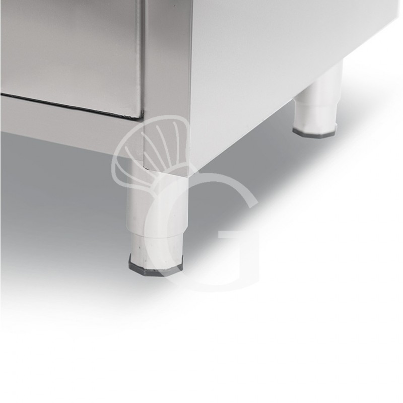 Armadio acciaio inox con 2 porte battenti, 3 ripiani, L 1000 x P 600 x H 1800 mm