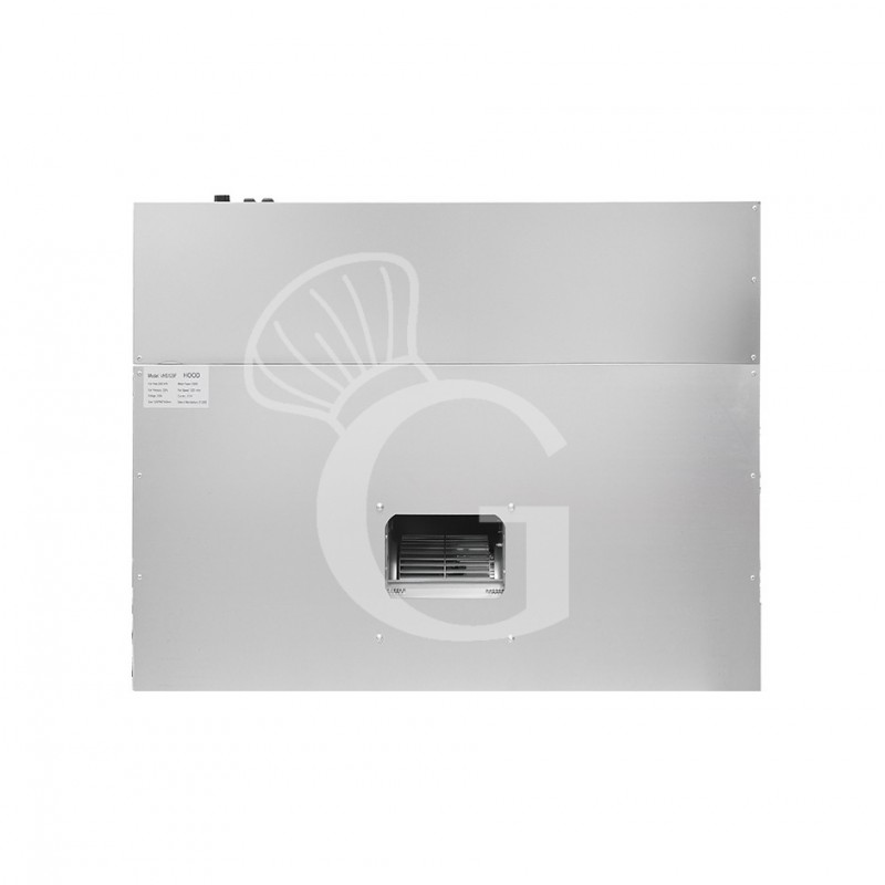 Cappa cubica a parete con motore full optional L1200xP900xH450mm