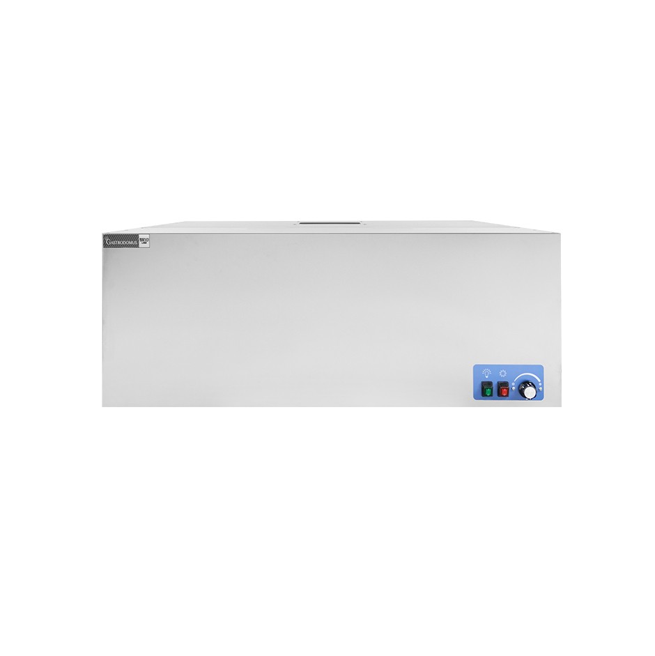 Cappa cubica a parete con motore full optional L1200xP900xH450mm