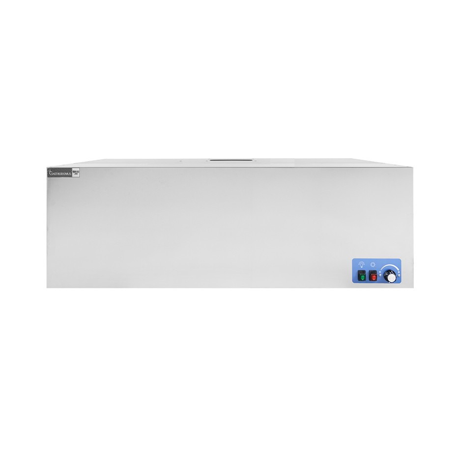 Cappa cubica a parete con motore full optional L1600xP900xH450mm