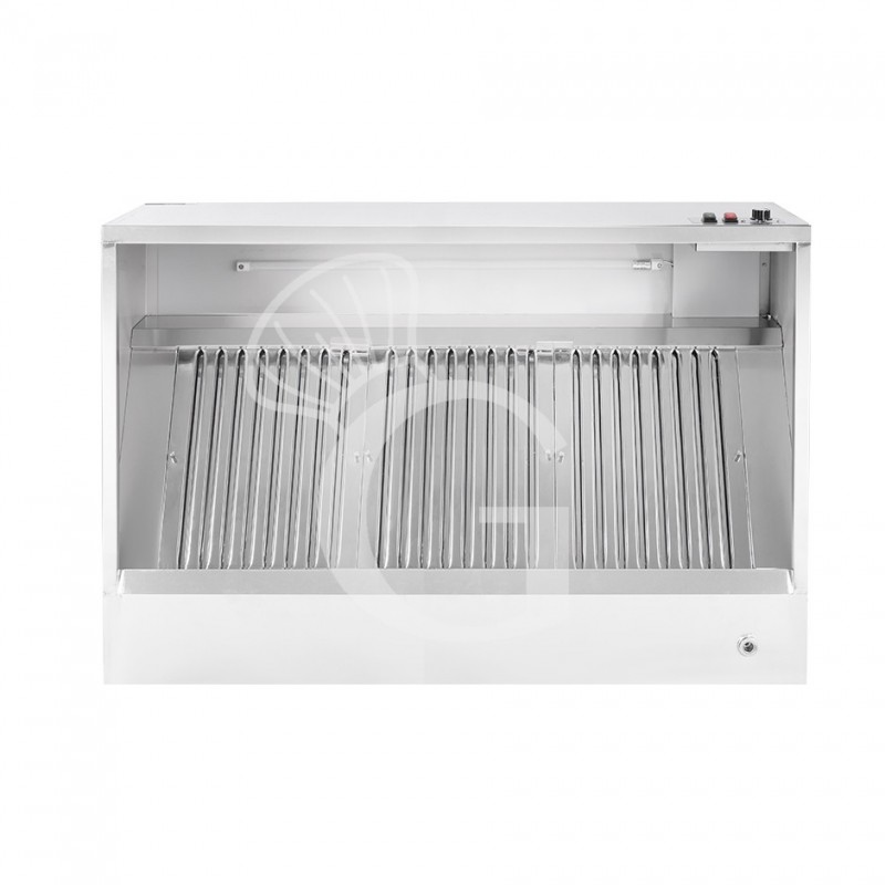 Cappa cubica a parete con motore full optional L1600xP900xH450mm