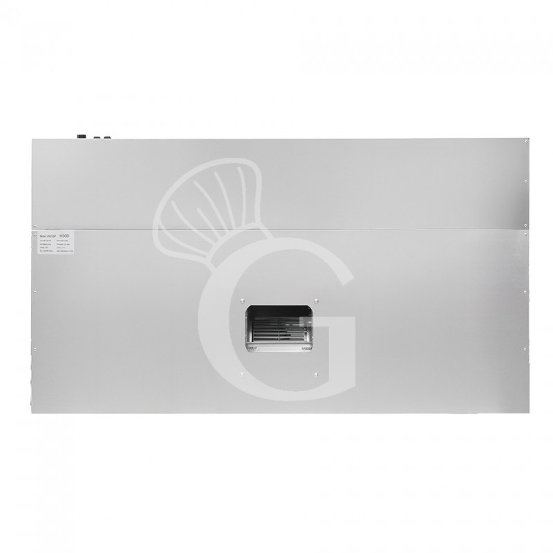 Cappa cubica a parete con motore full optional L2000xP900xH450mm