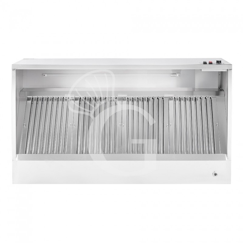 Cappa cubica a parete con motore full optional L2000xP900xH450mm