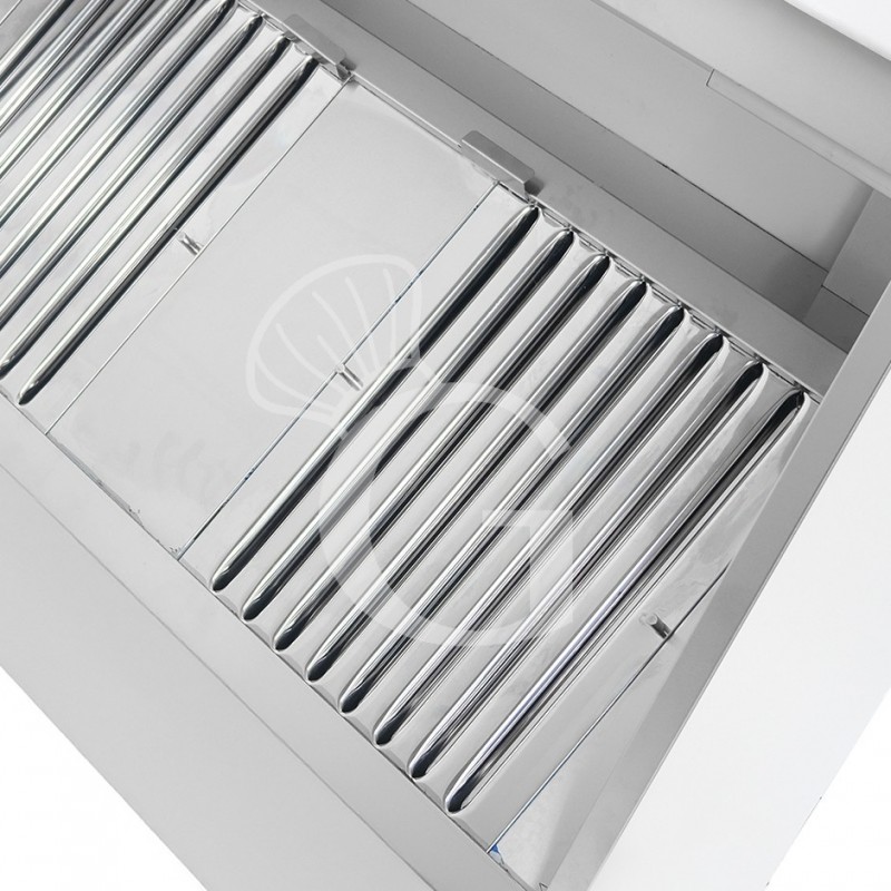Cappa cubica a parete senza motore L1400xP900xH450mm