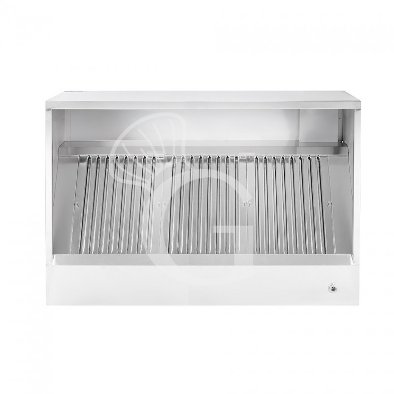 Cappa cubica a parete senza motore L1600xP900xH450mm