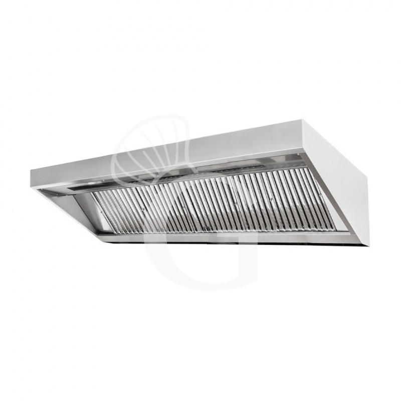 Cappa Snack a parete senza motore L2600xP700xH450mm