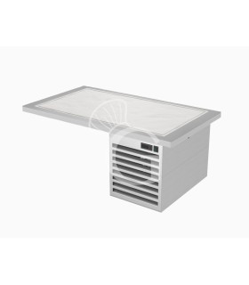 Piano refrigerato statico in composto di quarzo - dimensioni L 1660 x P 640 x H 510 mm