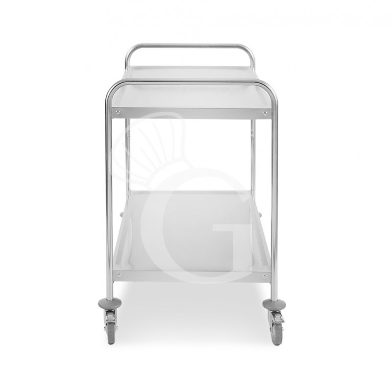 Carrello di servizio in acciaio inox con 2 piani L 1120 x P 680 x H 940 mm