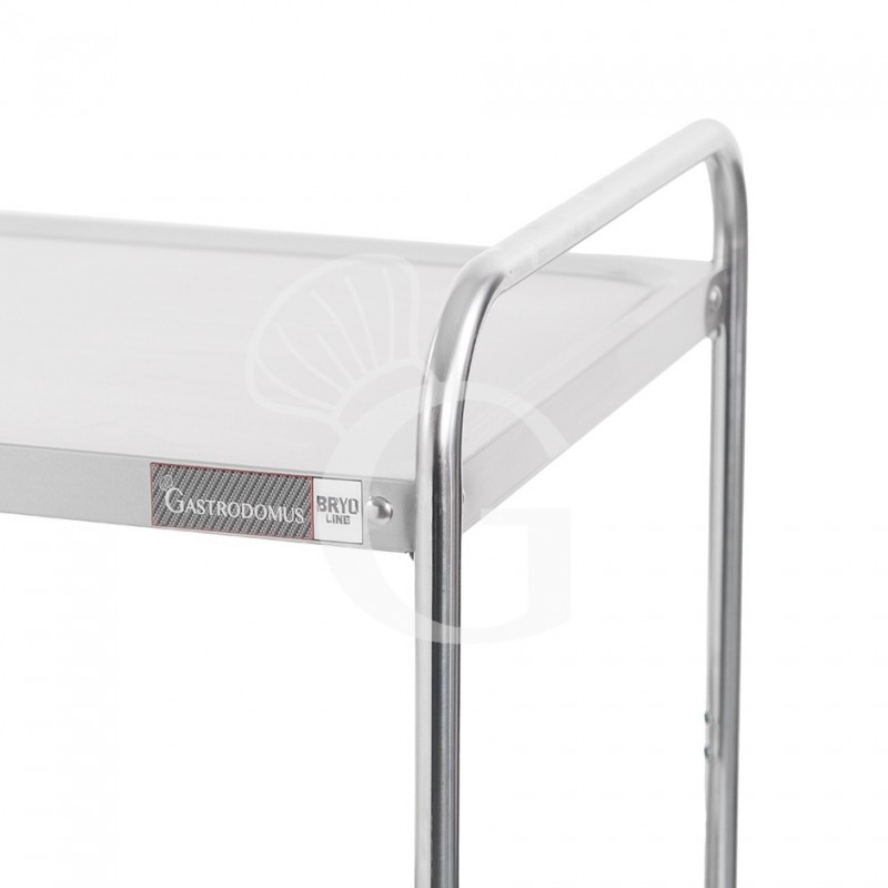 Carrello di servizio in acciaio inox con 2 piani L 1120 x P 680 x H 940 mm