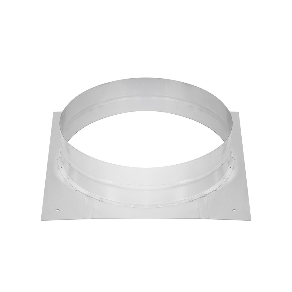 Collarino per canna fumaria diametro 300 mm - piastra 350 x 350 mm