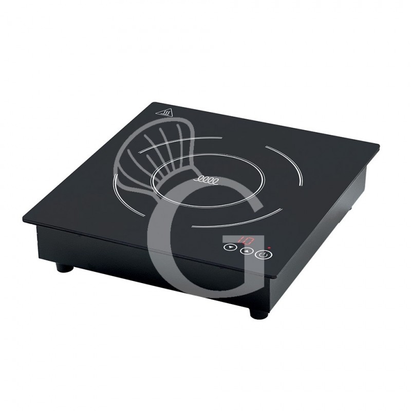 Piastra induzione da incasso 1 zona di cottura Ø 220 mm, L 320 x P 340 x H 78 mm - 2KW