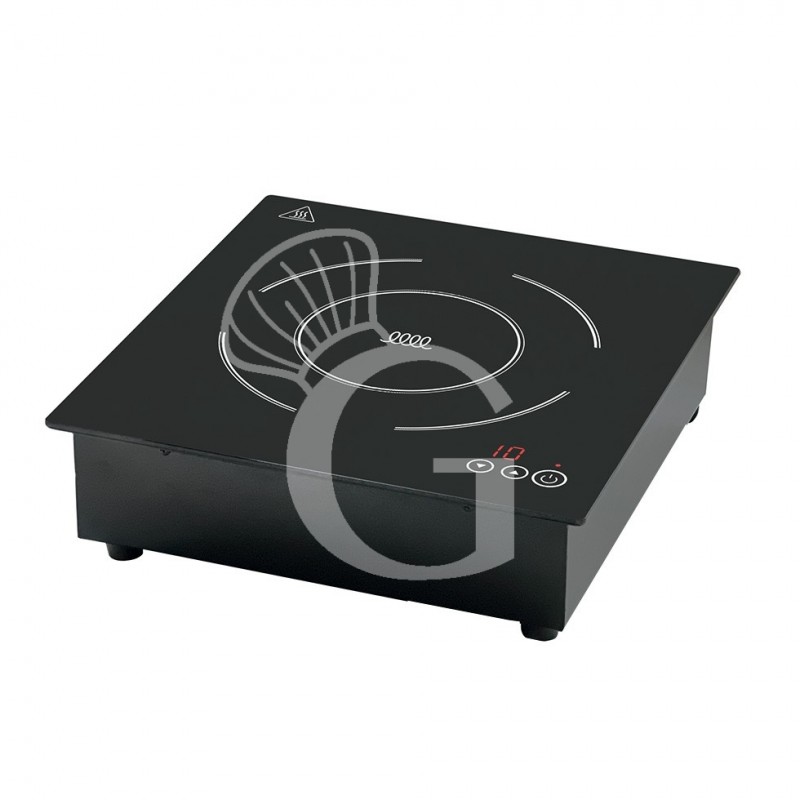 Piastra induzione da incasso 1 zona di cottura Ø 220 mm, L 320 x P 340 x H 98 mm - 3,5KW