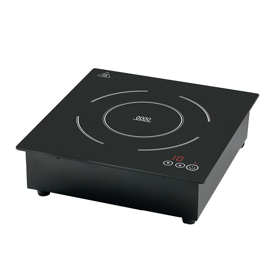 Piastra induzione da incasso 1 zona di cottura Ø 220 mm, L 320 x P 340 x H 98 mm - 3,5KW