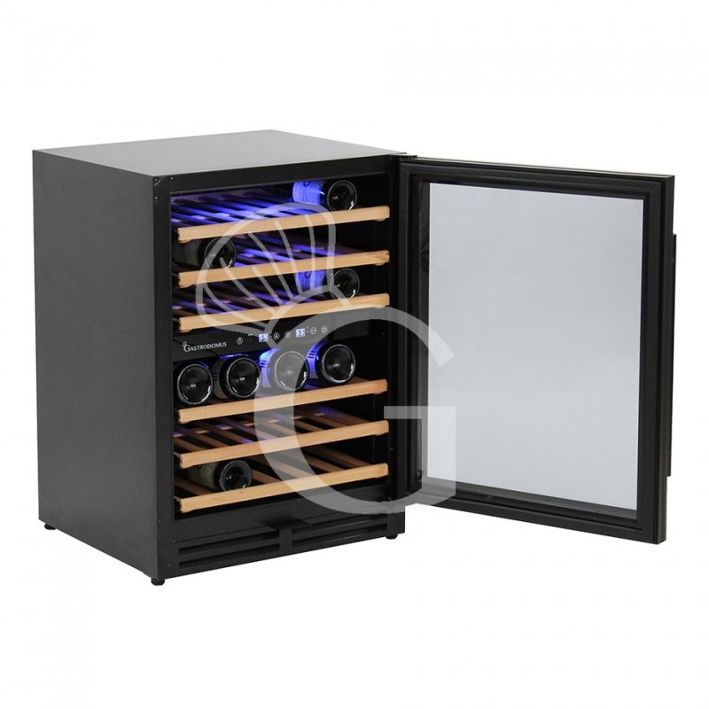 Cantina Vino Ventilata doppia temperatura 150 LT 6 ripiani 46 bottiglie +5°C/+12°C - +12°C/+22°C