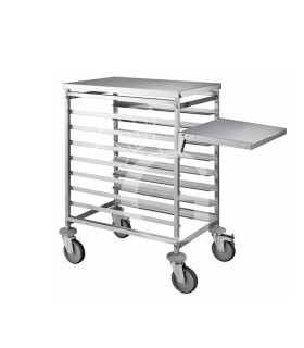 Carrello in acciaio per 8 cassette porta pasta fresca