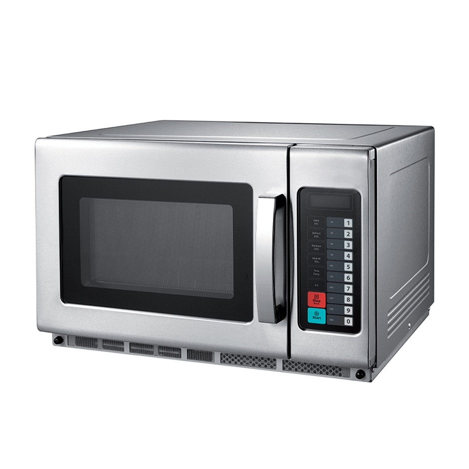 Forno a microonde digitale in Acciaio Inox – capacità 34 LT, 2,8 KW, 2 magnetron e luce interna