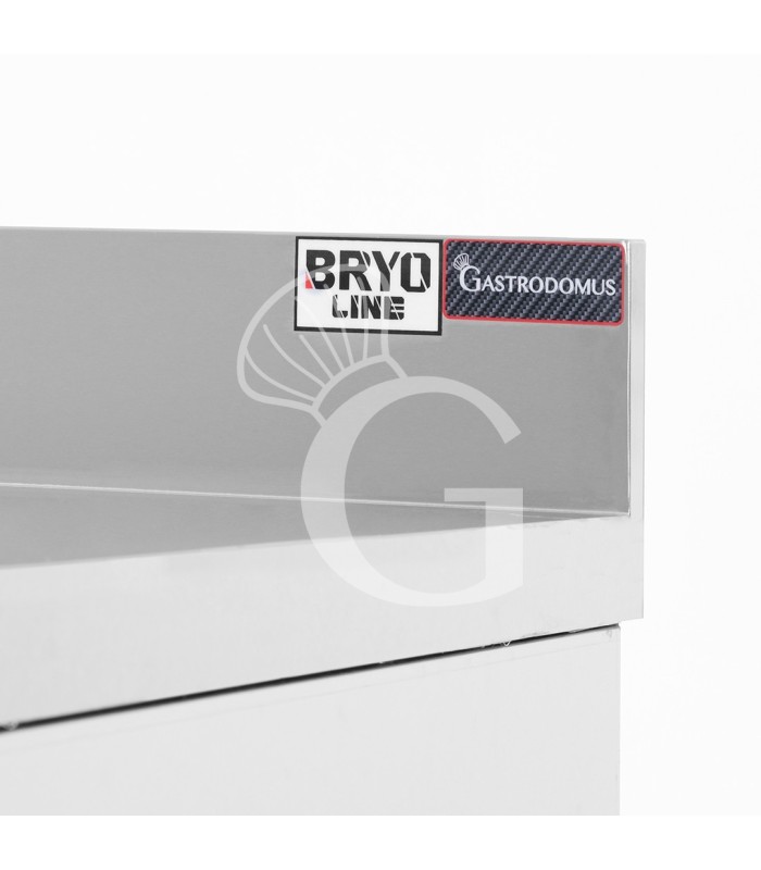 Cassettiera in acciaio inox con 2 cassetti e un cassettone, L 500 x P 600 x H 855 mm