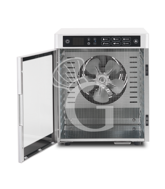 Essiccatore professionale in acciaio inox a 12 ripiani comandi digitali - 0,8 Kw