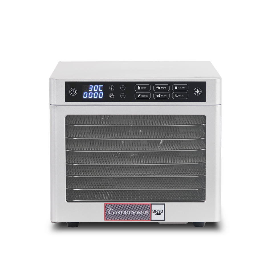 Essiccatore professionale in acciaio inox a 8 ripiani comandi digitali - 0,5 Kw
