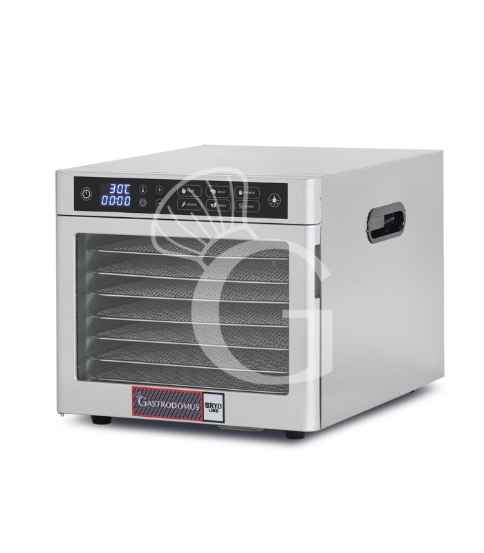 Essiccatore professionale in acciaio inox a 8 ripiani comandi digitali - 0,5 Kw