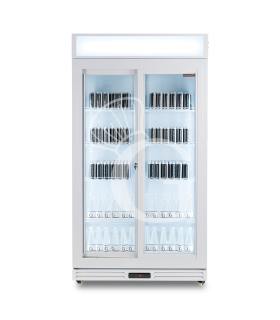 Frigo bibite ventilato 2 porte scorrevoli con canopy 850 LT 2°C/+10°C