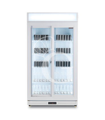 Frigo bibite ventilato porte scorrevoli 850 LT con canopy