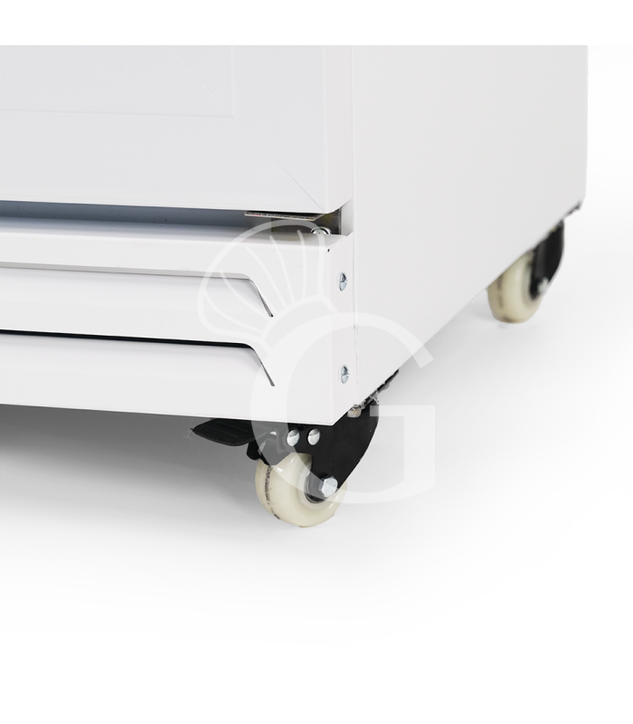 Frigo bibite ventilato 2 porte scorrevoli con canopy 850 LT 2°C/+10°C colore bianco