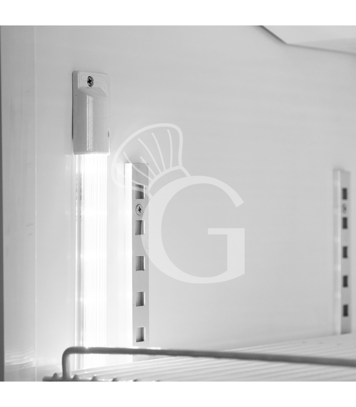 Frigo bibite ventilato 2 porte battenti con canopy 632 LT 2°C/+10°C colore bianco