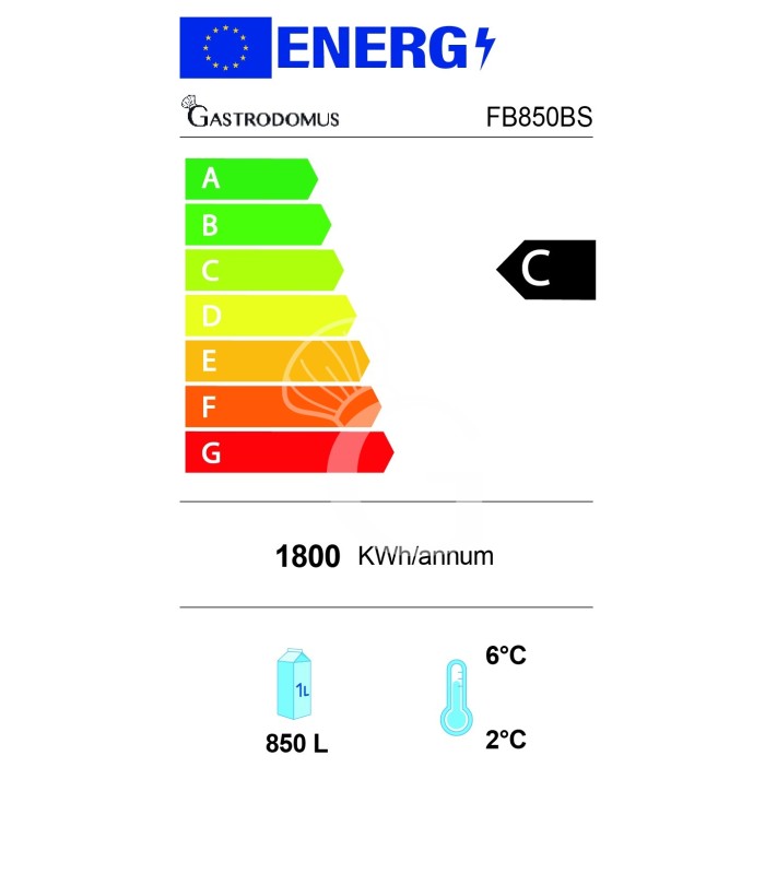 Frigo bibite ventilato 2 porte scorrevoli 850 LT 2°C/+10°C colore nero