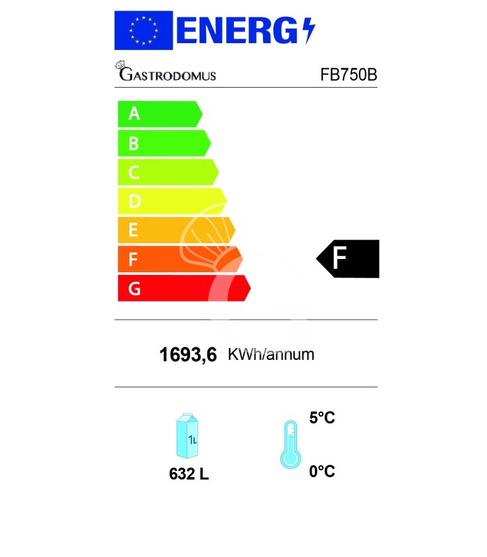 Frigo bibite ventilato 2 porte battenti 632 LT 2°C/+10°C colore nero