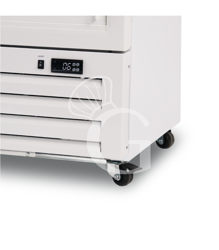 Frigo bibite ventilato 2 porte scorrevoli con canopy 590 LT 2°C/+10°C colore bianco