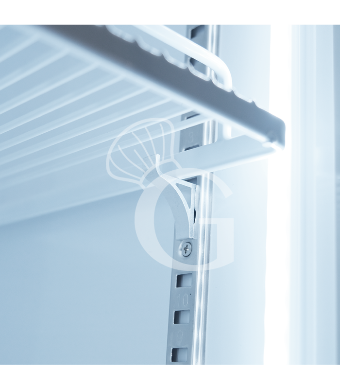 Frigo bibite ventilato 2 porte scorrevoli con canopy 590 LT 2°C/+10°C colore bianco