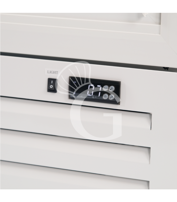 Frigo bibite ventilato 2 porte scorrevoli con canopy 590 LT 2°C/+10°C colore bianco