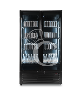 Frigo bibite ventilato 2 porte battenti 632 LT 2°C/+10°C colore nero