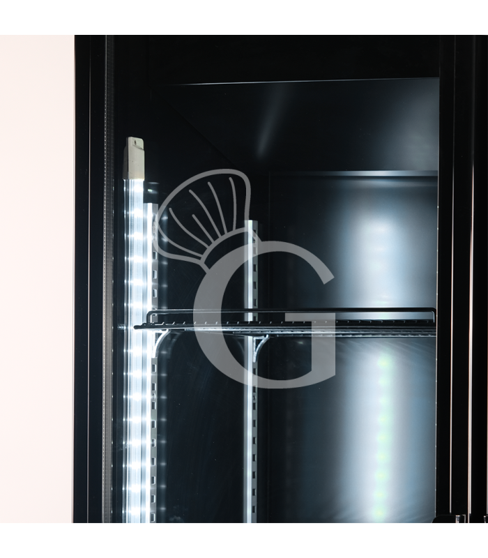 Frigo bibite ventilato 2 porte battenti 632 LT 2°C/+10°C colore nero