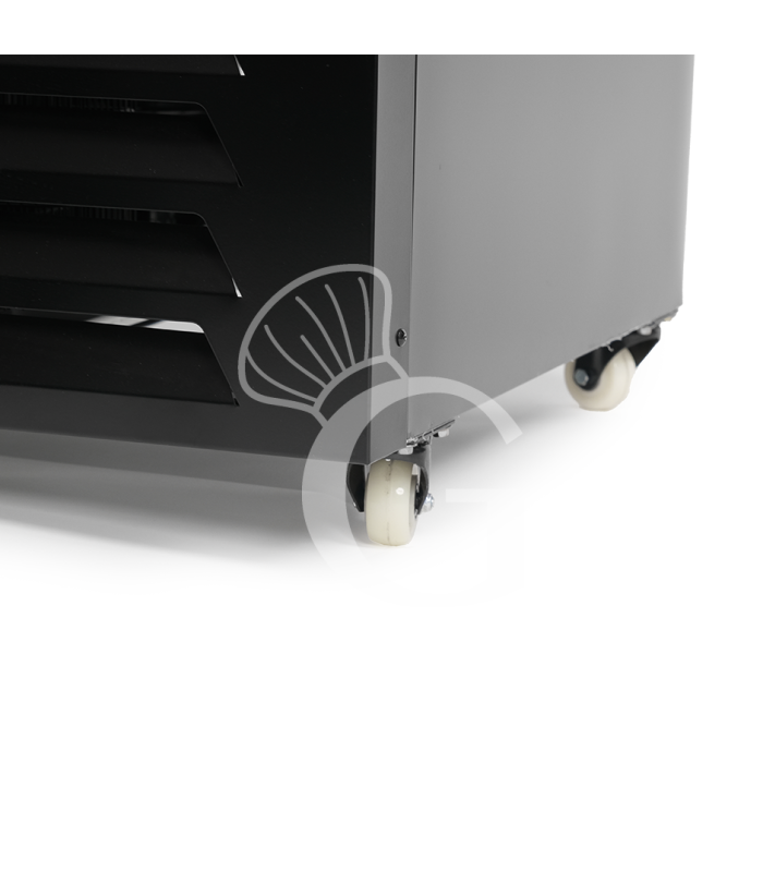 Frigo bibite ventilato 2 porte battenti 632 LT 2°C/+10°C colore nero
