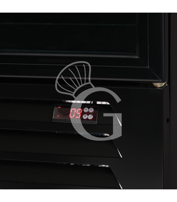 Frigo bibite ventilato 2 porte battenti 632 LT 2°C/+10°C colore nero