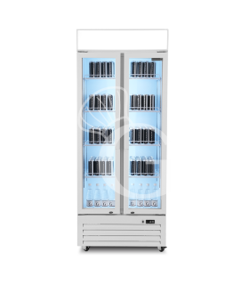 Frigo bibite ventilato 2 porte battenti con canopy