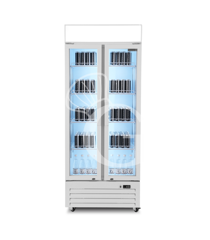 Frigo bibite ventilato 2 porte battenti con canopy