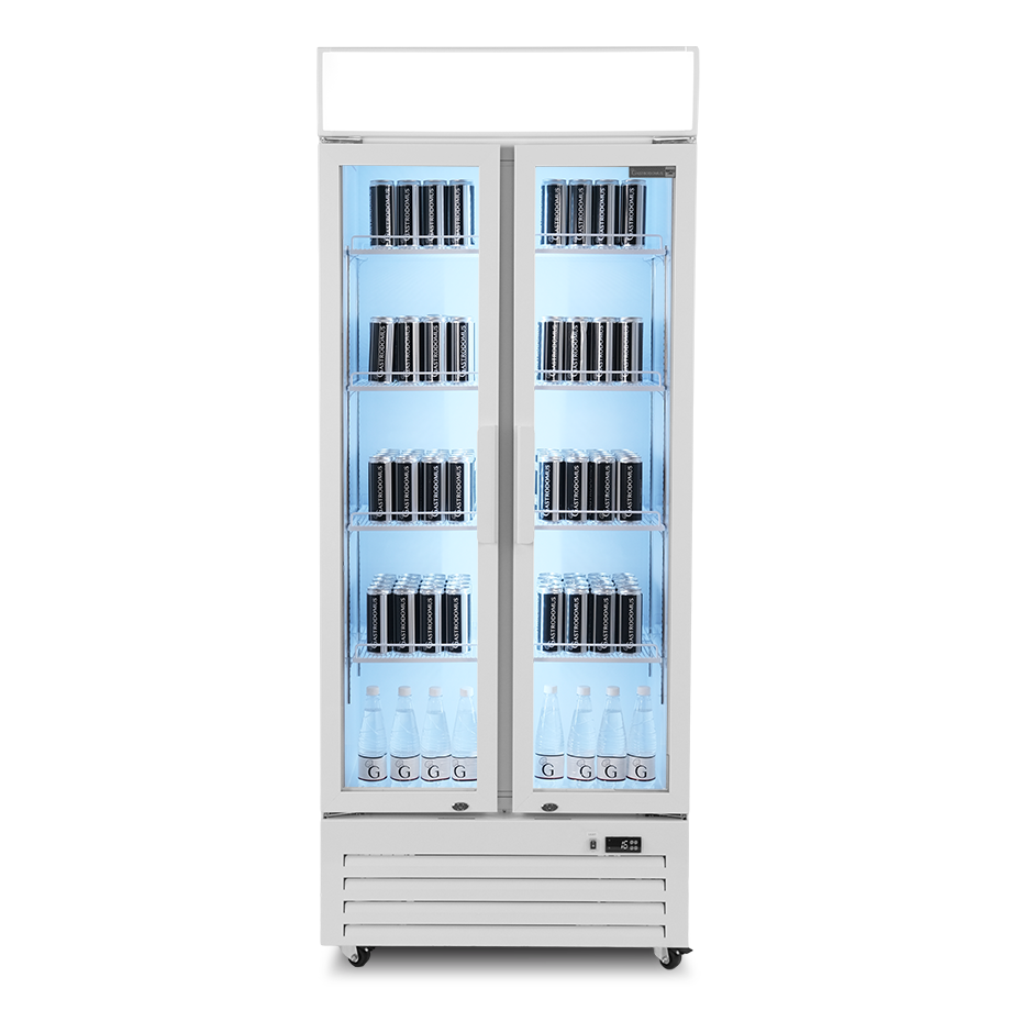 Frigo bibite ventilato 2 porte battenti con canopy