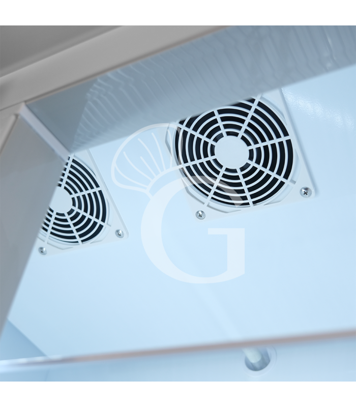 Frigo bibite ventilato 2 porte battenti con canopy 490 LT 2°C/+10°C colore bianco