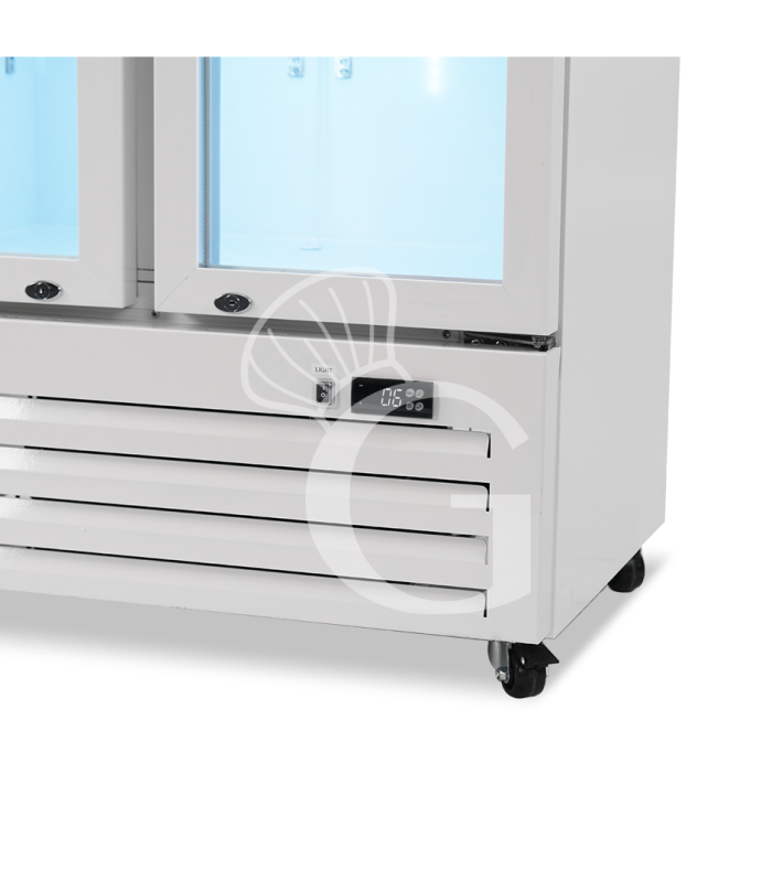 Frigo bibite ventilato 2 porte battenti con canopy 490 LT 2°C/+10°C colore bianco