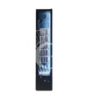 Frigo bibite ventilato porta battente 150 LT 2°C/+10°C colore nero