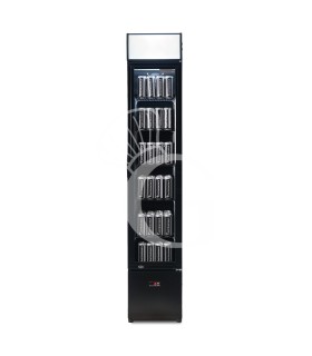 Frigo bibite ventilato porta battente con canopy 150 LT 2°C/+10°C colore nero