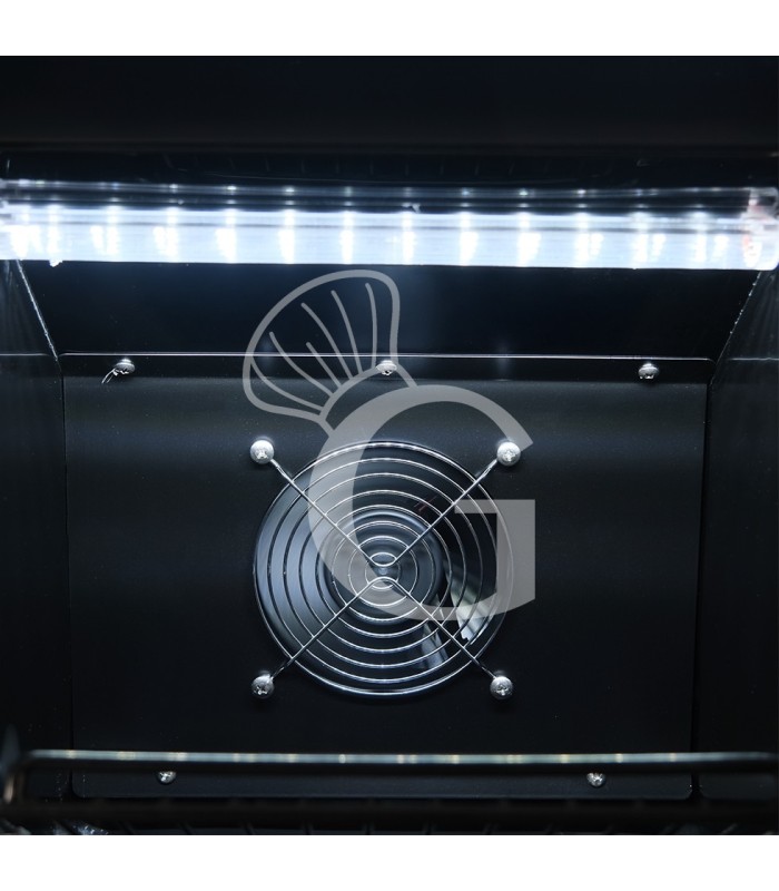 Frigo bibite ventilato porta battente con canopy 99 LT 2°C/+10°C colore nero
