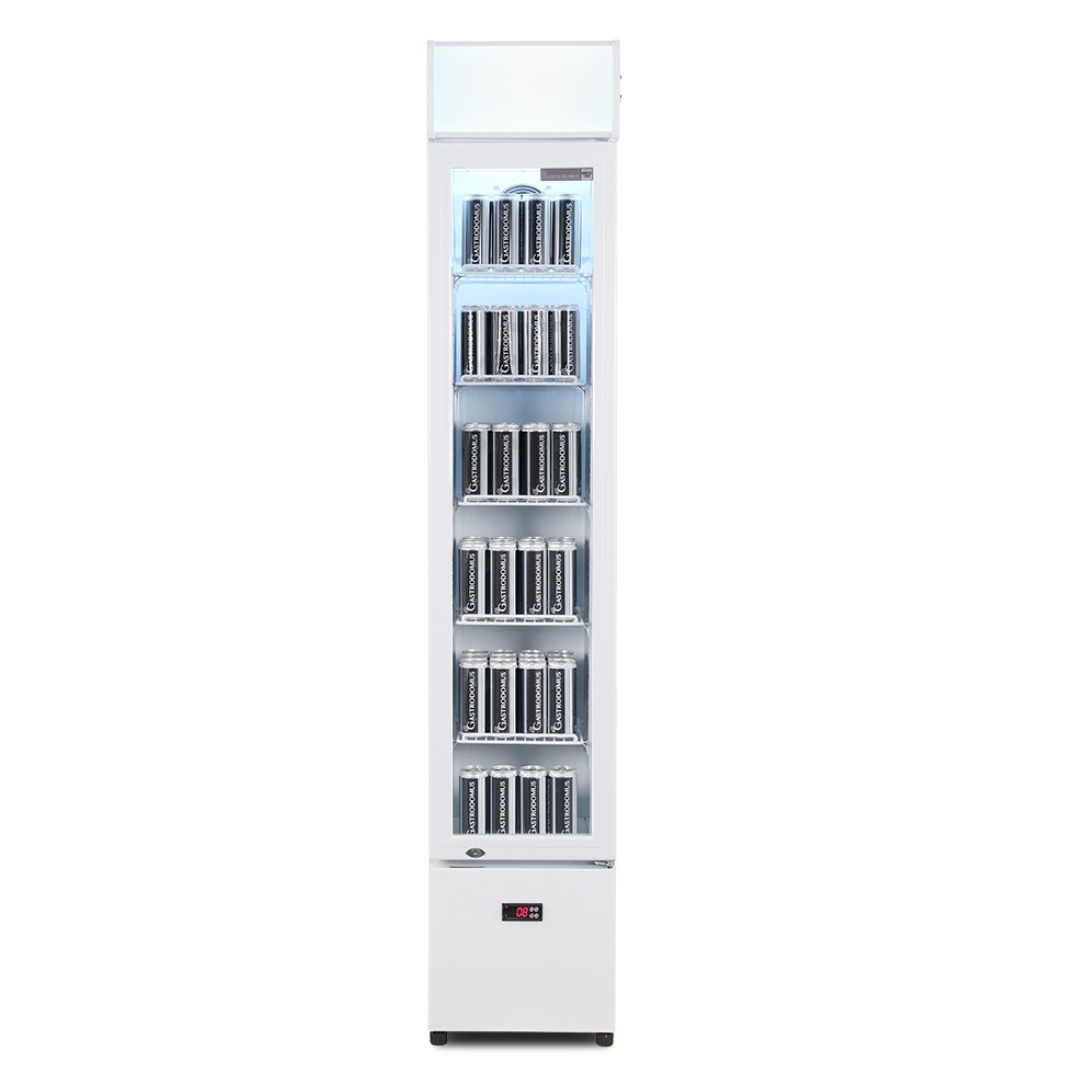 Frigo bibite ventilato porta battente con canopy 99 LT 2°C/+10°C colore bianco