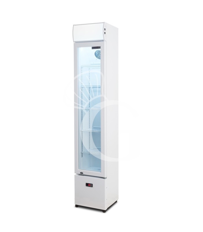 Frigo bibite ventilato porta battente con canopy 99 LT 2°C/+10°C colore bianco