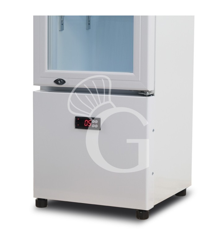 Frigo bibite ventilato porta battente con canopy 99 LT 2°C/+10°C colore bianco